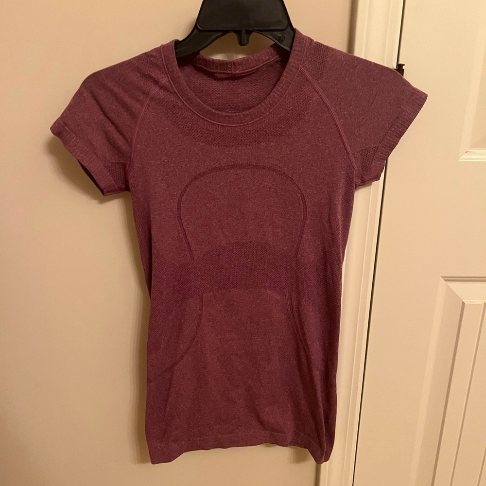 lululemon swiftly tech short sleeved tee maroon 4